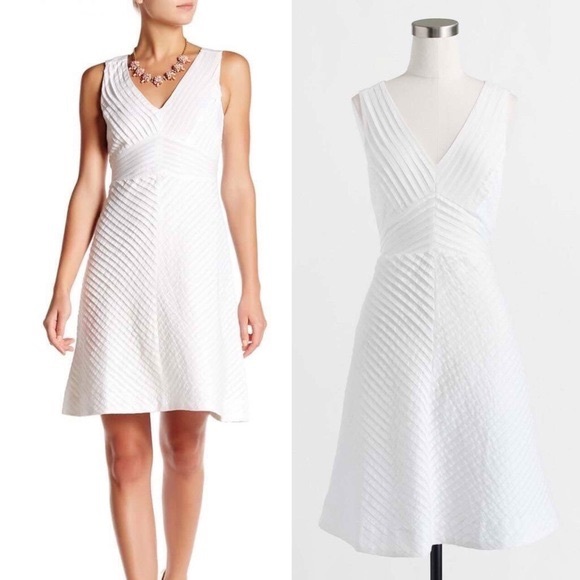 J. Crew Factory Dresses & Skirts - J Crew Factory Light Blue Chevron Pleated Dress